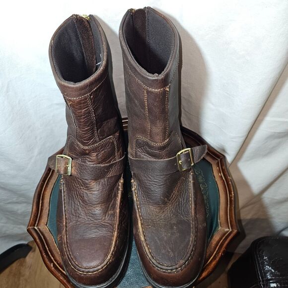 Lands\' End Men\'s Brown Rugged Boots in New Condition sz 8.5D